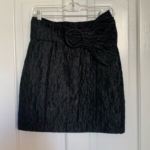 & Other Stories Black Jacquard Mini Skirt Size 6